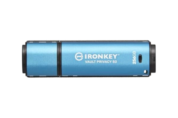 Kingston  IronKey Vault Privacy 50 FIPS 197-certifierad och 256-bitars XTS-AES krypterad USB-minne för dataskydd - IKVP50-256GB