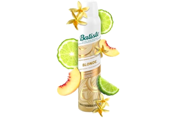 Wella Batiste Torrschampo Blond 200 ml, torrt schampo för att fräscha upp och styla håret, hårvårdsspray för ljust hår, utan rester, utan sköljning, hårstyling med färgeffekt