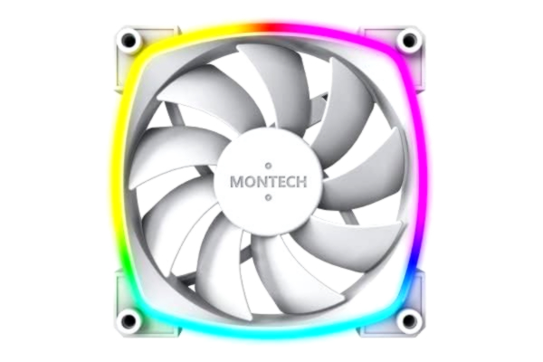 Montech  AX120 PWM vit 120 mm ARGB fodralfläkt