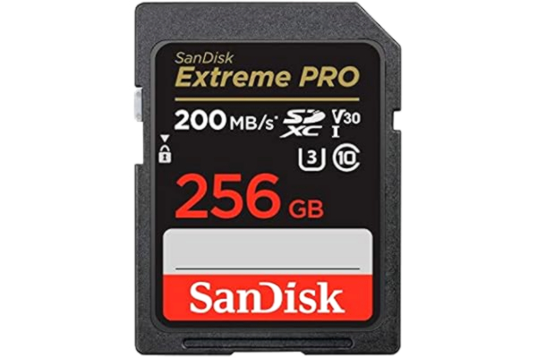 SanDisk  256 GB Extreme PRO SDXC-kort + RescuePRO Deluxe, upp till 200 MB/s, UHS-I, klass 10, U3, V30