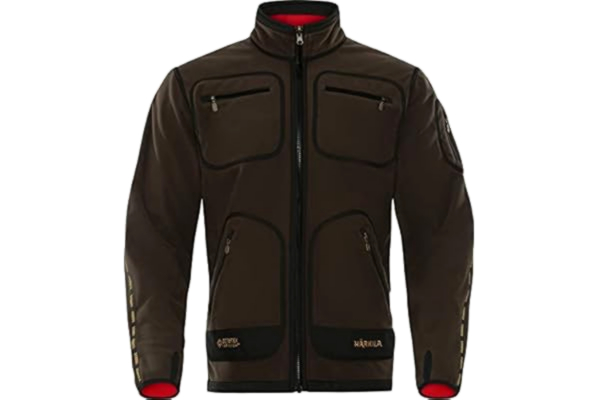 Härkila  | Kamko-fleece | vändbar | andningsbar och vindtät GORE-TEX Infinium™-teknik | professionella jaktkläder och utrustning | skandinavisk kvalitet gjord för att hålla |, Brun/Röd, M