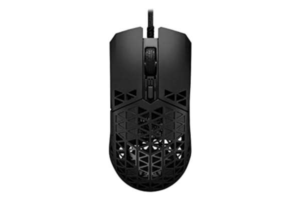 Asus ASUS TUF Gaming M4 Air Wired Gaming Mouse, 16,000 DPI Sensor, 6 Programmable Buttons, Ultralight Air Shell, IPX6 water resistance, ASUS Antibacterial Guard, TUF Gaming Paracord, pure PTFE feet, Black