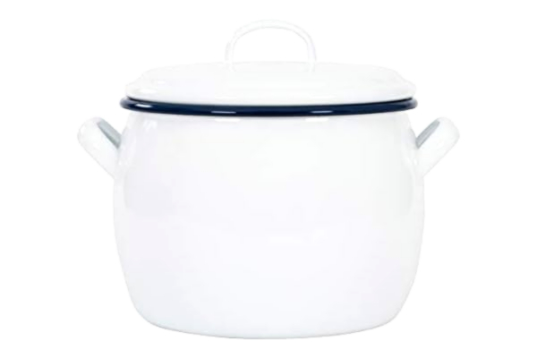 Kockums Jernverk  Gryte 4 liter, hvit