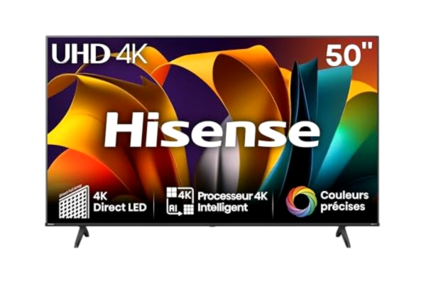 Hisense  50A6N - TV LCD serie classe A6N con diagonale da 126 cm (50") con retroilluminazione LED - Smart TV - VIDAA - 4K UHD (2160p)