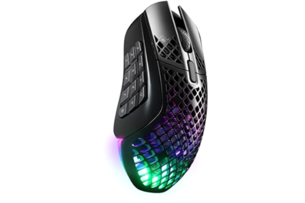 SteelSeries  Aerox 9 Wireless - Hålig RBG-gamingmus - Ultralätt vattentät design - 18 knappar - Bluetooth/2,4 GHz - 18K DPI TrueMove Air optisk sensor