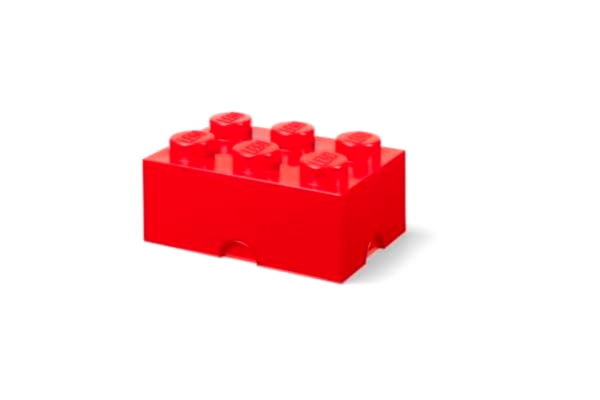 LEGO Room Copenhagen LEGO Storage Brick 6, röd (röd)