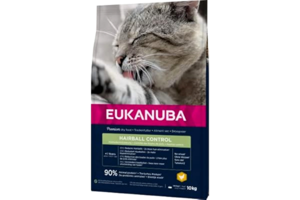 Eukanuba  Anti-hårbollar kattmat – premium torrfoder för att minska hårbollar, 10 kg