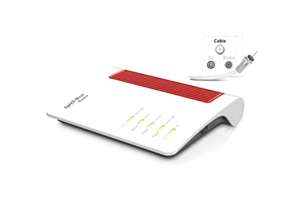 AVM  FRITZ!Box 6660 Kabel (DOCSIS-3.1-kabelmodem, 2x2 WLAN AX (Wi-Fi 6) met 2.400 Mbit/s (5GHz) en 600 Mbit/s (2,4 GHz), 1x 2,5 Gigabit LAN-poort)