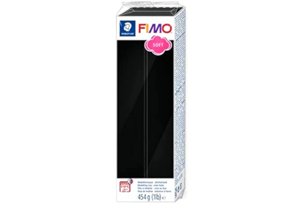 Staedtler  8021-9 ST FIMO soft ofenhärtende Modelliermasse, Großblock 454g (1 lb), schwarz