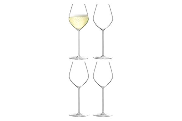 LSA International LSA Borough champagneglas, klar, 4 stycken (1-pack), 4