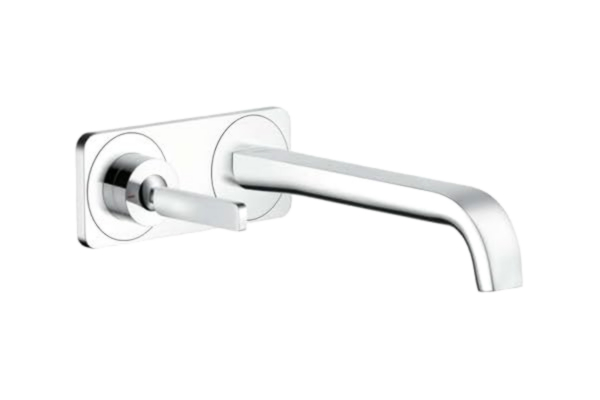 Hansgrohe AXOR vattenkran Citterio ettgrepps tvättställsarmatur underdisk, utlopp längd 220 mm, väggmontering, krom