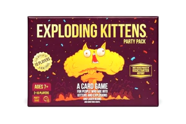 Exploding Kittens  Party Pack – Family and Adult Party Game for Large Groups – Easy To Learn, Great For Game Night, Double The Original Card Count, 2–10 Players, Ages 7+,