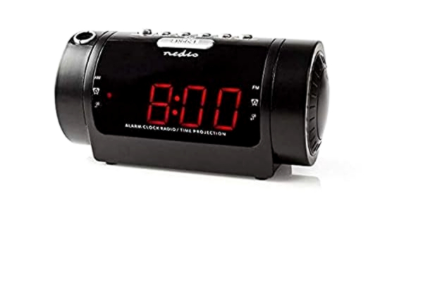 Nedis Digital väckarklocka radio – LED-display – tidprojektion – AM/FM – snooze-funktion – sömntimer – antal larm: 2 – svart