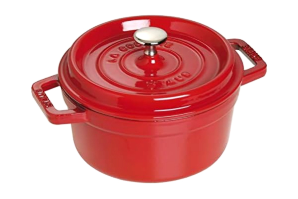 Staub STAUB Cast Iron Roaster/Cocotte, Round, 20 cm, 2.24 L, Cherry Red