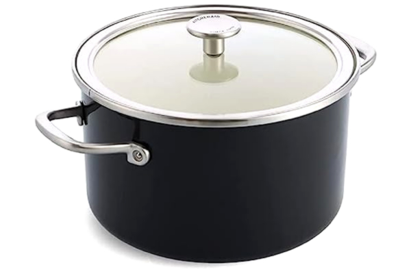 KitchenAid  Steel Core Enamel gryta 24 cm/6 liter, svart onyx