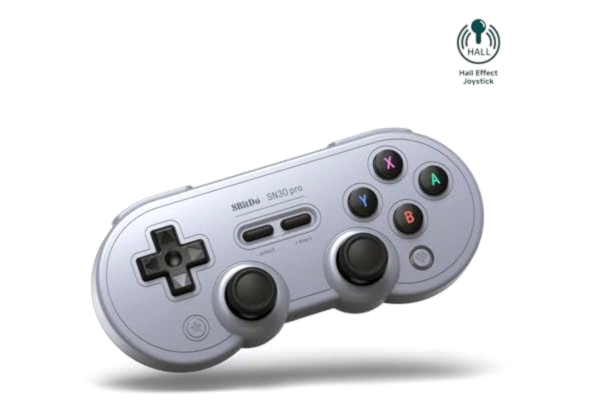8Bitdo 8BitDo SN30 Pro Bluetooth Controller, Hall Effect Joystick Update, Compatible with Switch, PC, macOS, Android, Steam Deck & Raspberry Pi (Gray)