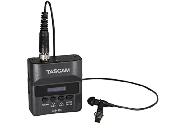 Tascam TASCAM DR-10L/LW Digital Audio Recorder With Lavalier Microphone - Black - Model DR-10L