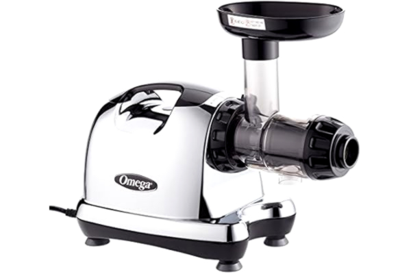 Omega Juicers Omega 8226 Extracteur de Jus Chromé 36,8 x 16,5 x 39,4 cm, Argenté