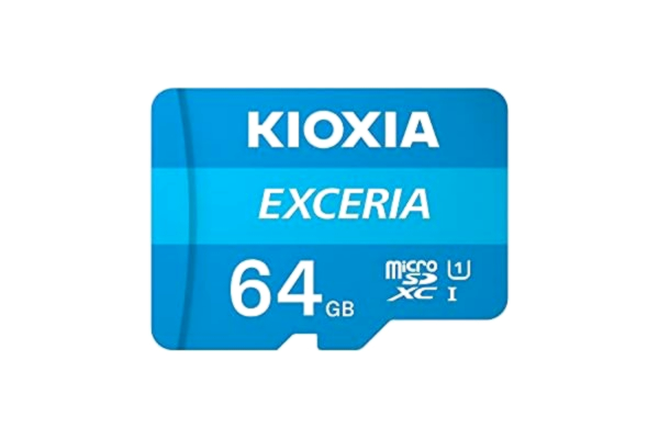 Kioxia KIOXIA 64GB EXCERIA microSD Memory Card U1 Class 10 100MB/s Max Read Speed, Full HD Video Recording