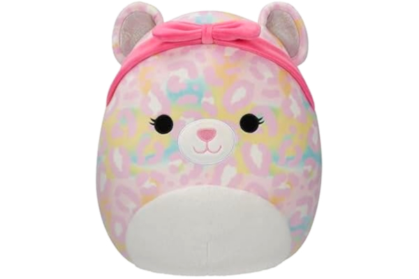 Squishmallows  SQCR05426 – Michaela regnbågsleopard 30 cm, officiell jazwares-plysch, supermjukt gosedjur