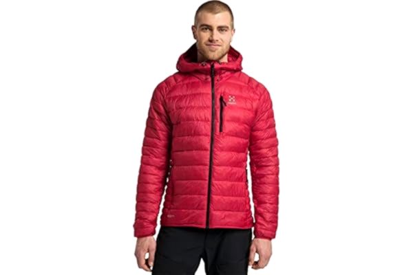 Haglöfs Haglofs Męska kurtka z kapturem z serii V Mimic, czerwony (Scarlet Red), M