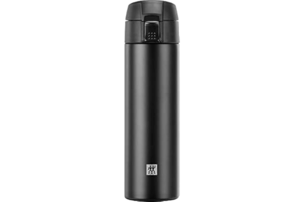 Zwilling ZWILLING THERMO Isolerad flaska, Resemugg, Dubbel väggisolering, Med säkerhetslås, 450 ml, höjd: 22,8 cm, Svart
