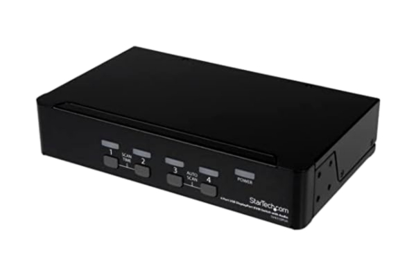 StarTech .com 4-port DisplayPort USB KVM-omkopplare med ljud – DisplayPort Desktop KVM-omkopplare med USB-hubb – 4 x USB-uttag 4 x DP-uttag