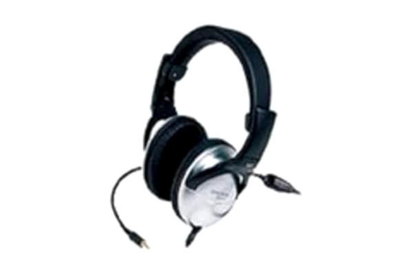 Koss  UR29 svart, silver cirkulärt pannband hörlurar - hörlurar (Circum-aural, pannband, med tråd, 18-2000 Hz, 101 DB, svart, silver)