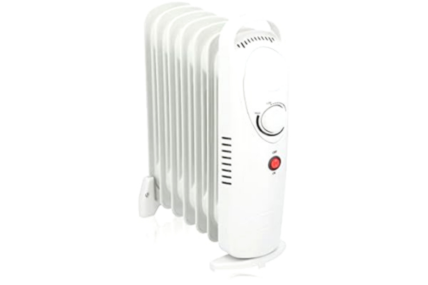 Alpina Gmbh alpina Elektrisk oljeradiator – oljeradiatoruppvärmning 850 W – elektrisk radiator med termostat – elektrisk extra uppvärmning med överhettningsskydd – vit