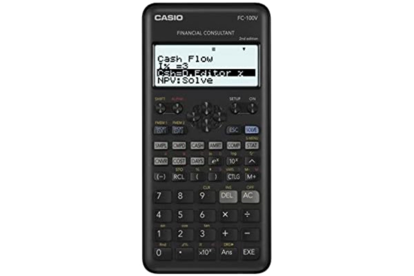 Casio  FC-100V-2, ekonomisk miniräknare andra upplagan, FC-100V-2-W-ET