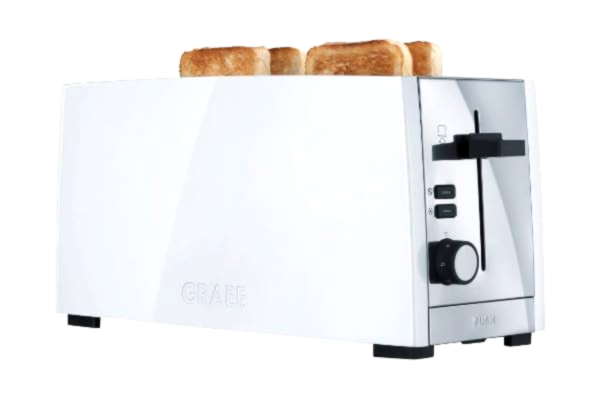Graef Leivänpaahdin 4 viipaletta, 4 vastusta, 1380W, valkoinen