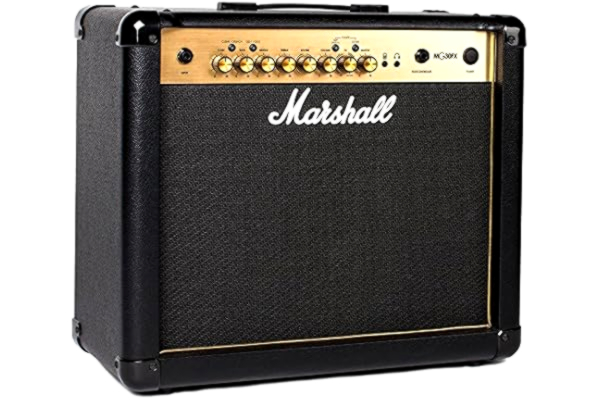 Marshall  MG30GFX gitarrkomboförstärkare med integrerade effekter, elgitarr lämplig träningsförstärkare - svart och guld
