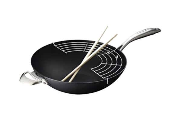 Scanpan  Pro IQ 68303200 Wok with Rack and Sticks, 32 cm
