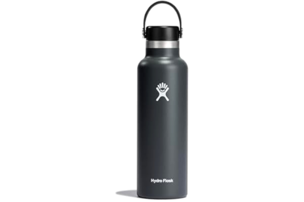 Hydro Flask HYDRO FLASK - Drickflaska 621 ml (21 oz) - Vakuumisolerad stålflaska i pulverlackerat rostfritt stål med läckagesäker Flex Cap - BPA-fri - Bredmun - Stone