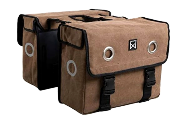 Willex  Bicycle Panniers 40L Brown Bicycle Rear Storage Pannier Newspaper Bag