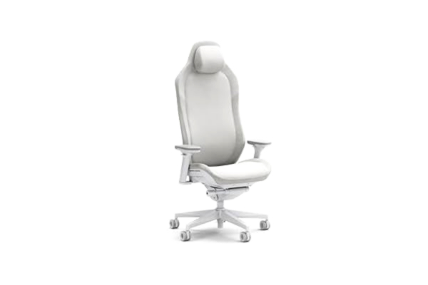 Fractal Design  Refine Fabric Light Gaming Chair – Ergonomisk Gamingstol med 4D Justerbar Armstöd - Mjukt, skumvadderat säte - flexibel svankkudde
