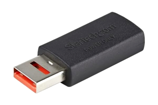 StarTech .com USB-Datalåsadapter, Hane-Till-Hona-Adapter för Endast Laddning, Dataladdning för Surfplatta eller Mobiltelefon, Skyddsadapter (USBSCHAAMF)
