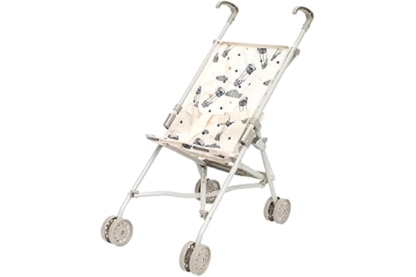 Skrållan  dockvagn från 3 år – 53 cm stor hopfällbar vagn med säkerhetsbälte och tvättbart överdrag – leksak barnvagn dockvagn buggy – buggy docka upp till 45 cm – dockor buggy leksak