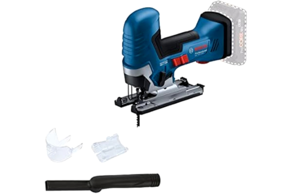 Bosch  Professional 18V System sladdlös sticksåg GST 18V-125 S (perfekt för figur- och tvärsågning, SDS-bladhållare, inkl. 1 x sticksågblad, dammutsugssats)