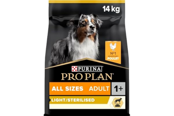 Purina ProPlan Purina Pro Plan All Sizes Adult 1+ Light/Sterilised 12366946 Hundmat, 14 kg
