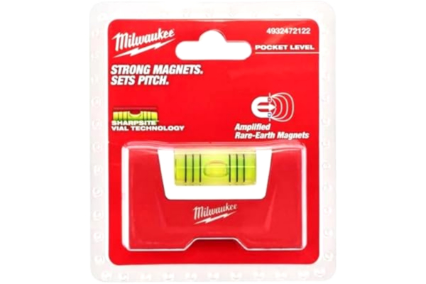 Milwaukee  4932472122 TEDoro-mwero weCompact Bubble (7.6 CM, Magnetic), Tsvuku