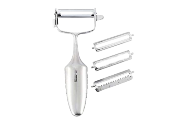 Global  GS-94 3-vägs grönsaksskalare med 4 blad