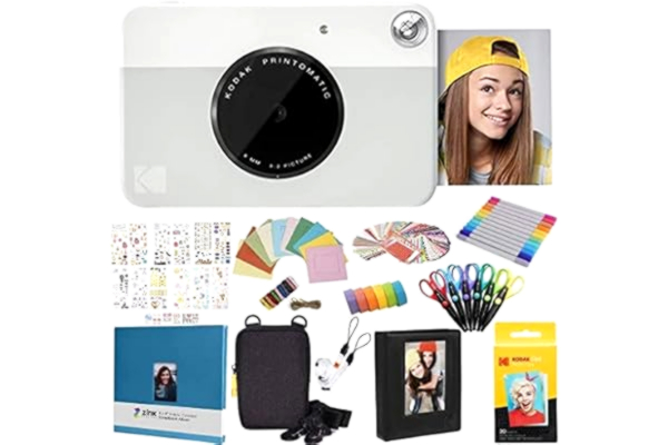 Kodak KODAK Printomatic Appareil Photo instantané (Gris) Forfait Tout-en-Un Papier Photo Zink (20 Feuilles) et Bien Plus Encore