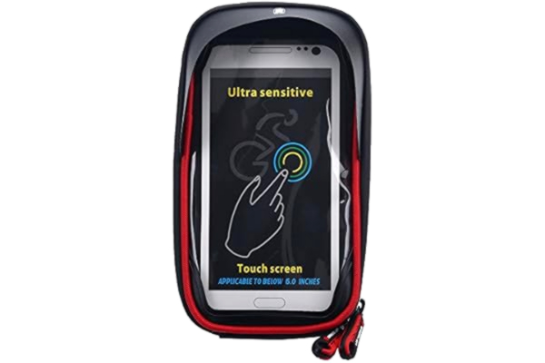 Red Cycling Products Sacoche de vélo étanche pour cadre de vélo (noir + rouge)