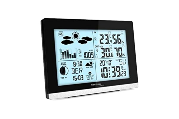 Technoline  ädla och moderna WS6762 modern väderstation, svart högblank
