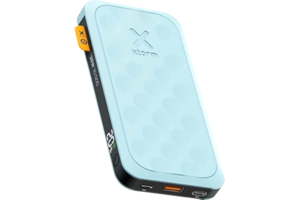 Xtorm  Bränsleserie 5 Powerbank 20W, 10 000 mAh, 2 x USB-C / 1 x USB-A, flygplanssäker, lämplig för Samsung och iPhone, blågrön