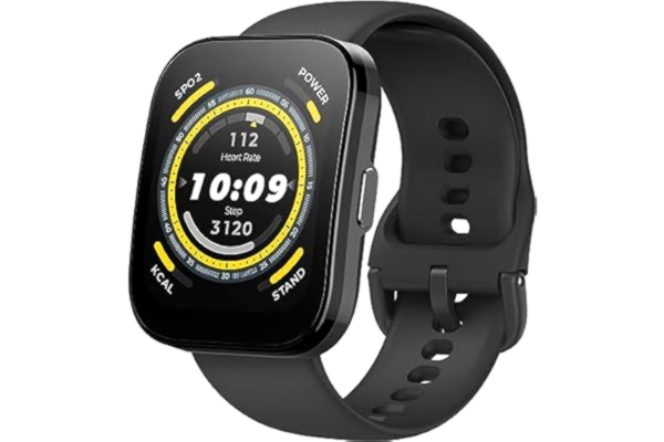 Amazfit  Bip 5 46mm smartwatch med hjärtfrekvens med 120 sportlägen,Bluetooth-samtal, GPS och 4 satellitpositioneringssystem, fungerar med Alexa,SpO2-mätare, 10 dagars batteritid