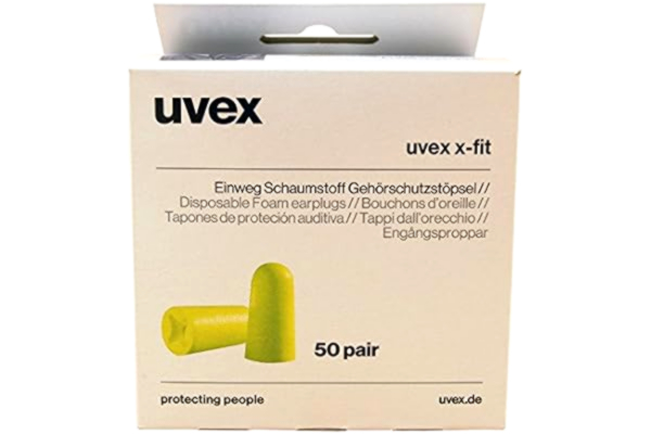 Uvex  Headset Kepsar X-fit Minidispenser, 50 pairs bulk Unisex M, Lime