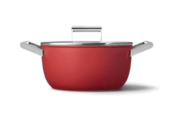 SMEG Smeg CKFC2411RDM gryta 24 cm och lock röd