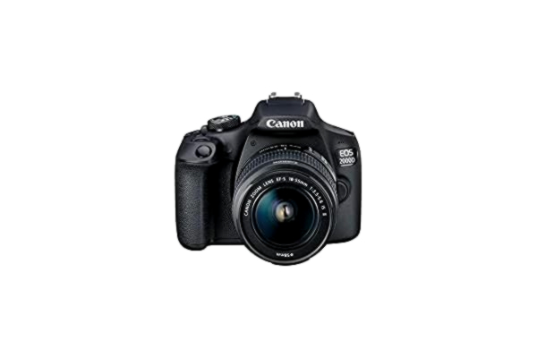 Canon  EOS 2000D - Digitalkamera - SLR - 24.1 MP - APS-C - 1080p / 30 fps - 3x optisk zoom EF-S 18-55 mm IS II objektiv - Wi-Fi, NFC